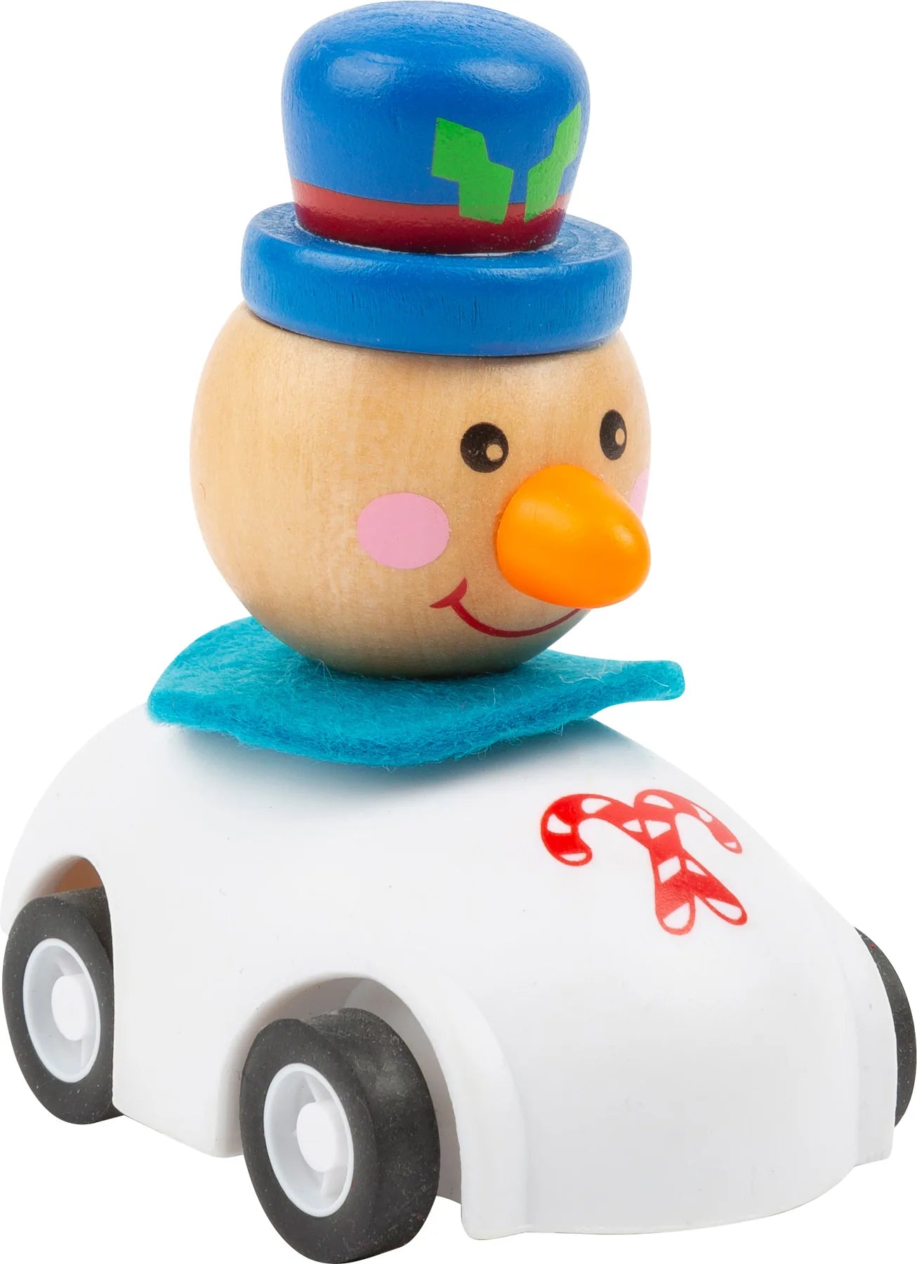 Pull-back julebil i træ 12 stk display – small foot