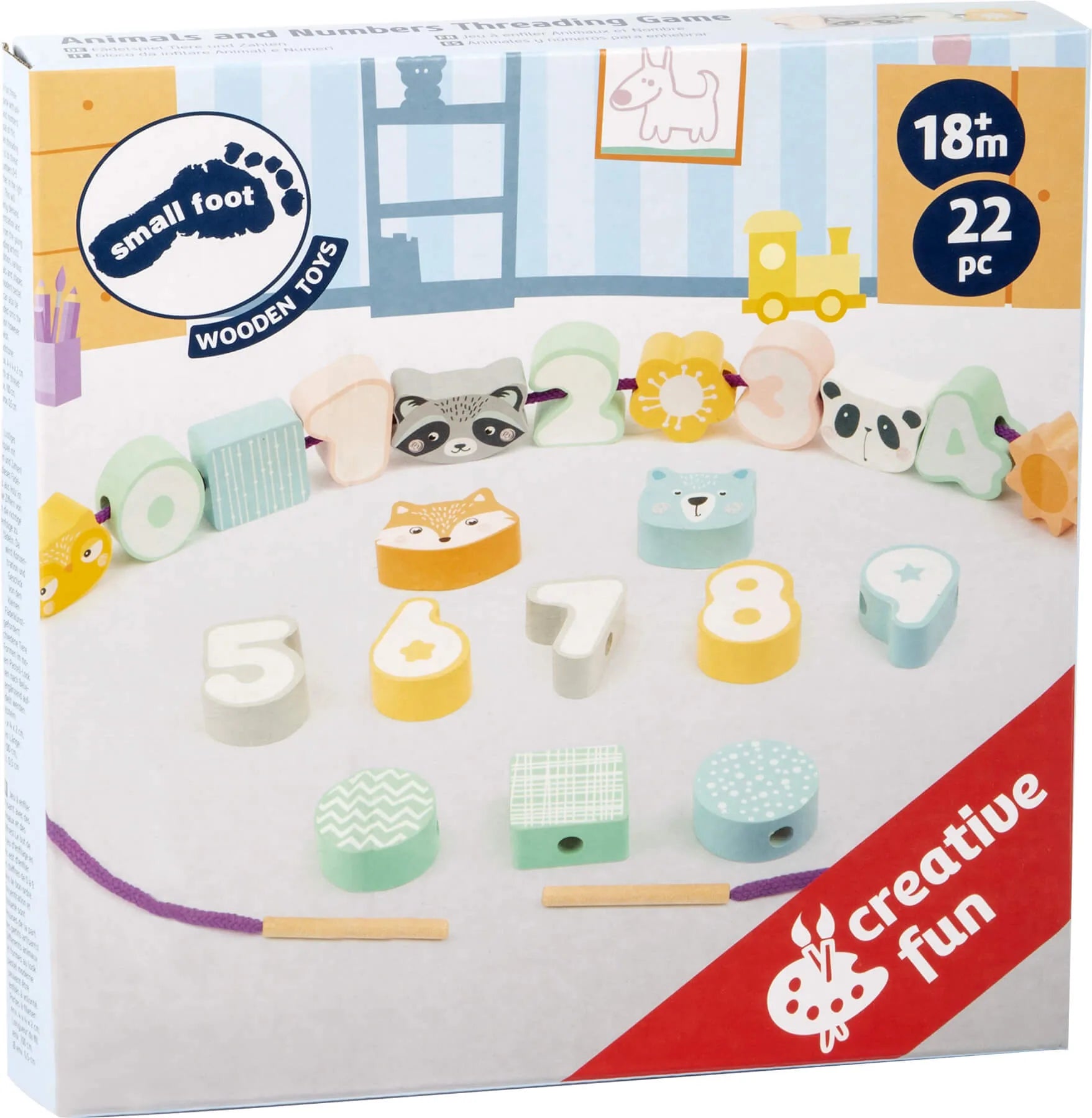 Sy-sæt træ figurer til syning 24+ mdr, snor 100 cm – small foot