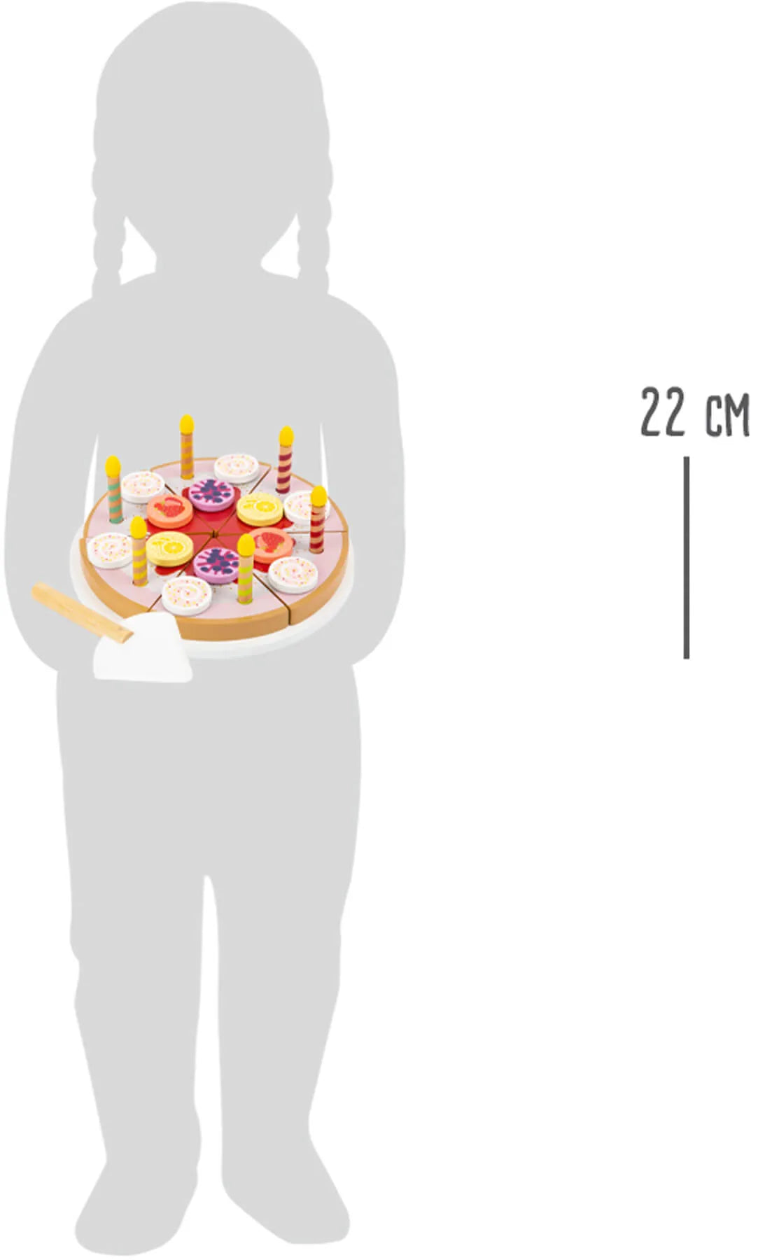 Cuttable Birthday Cake With Candles – small foot