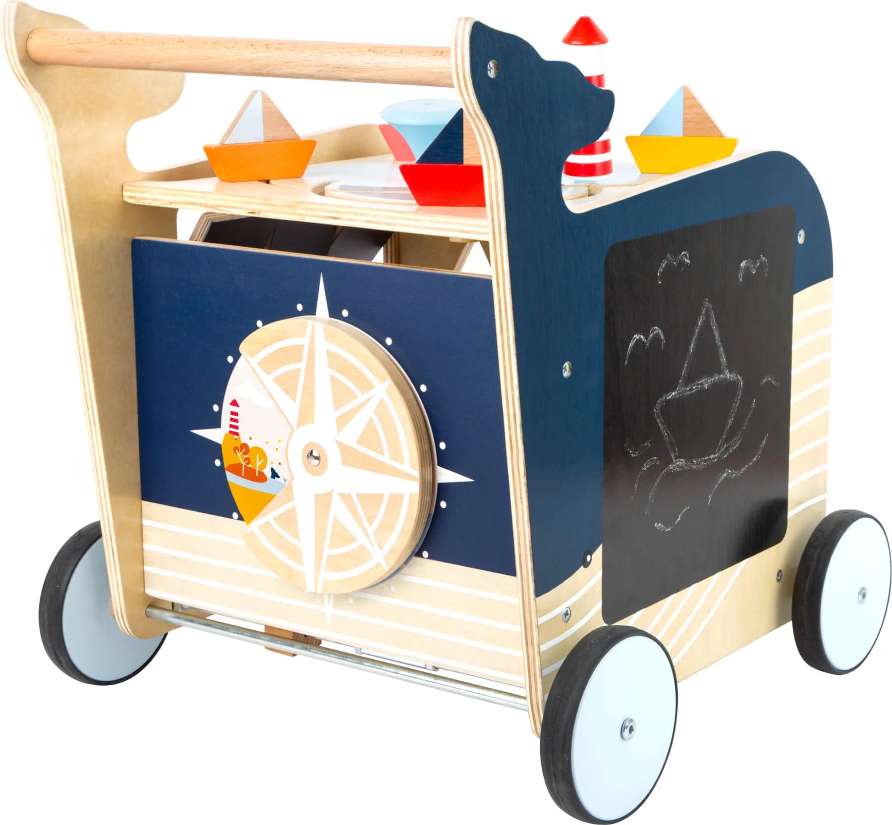 Aktivitets Gåvogn Træ – Hval – small foot