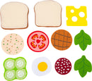 Filt-sandwich legetøj til rolleleg, 250 dele i filt, 11x10 cm stykker – small foot