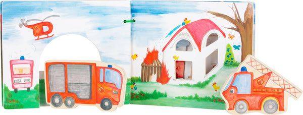 Billedbog I Træ – Brandstation – small foot