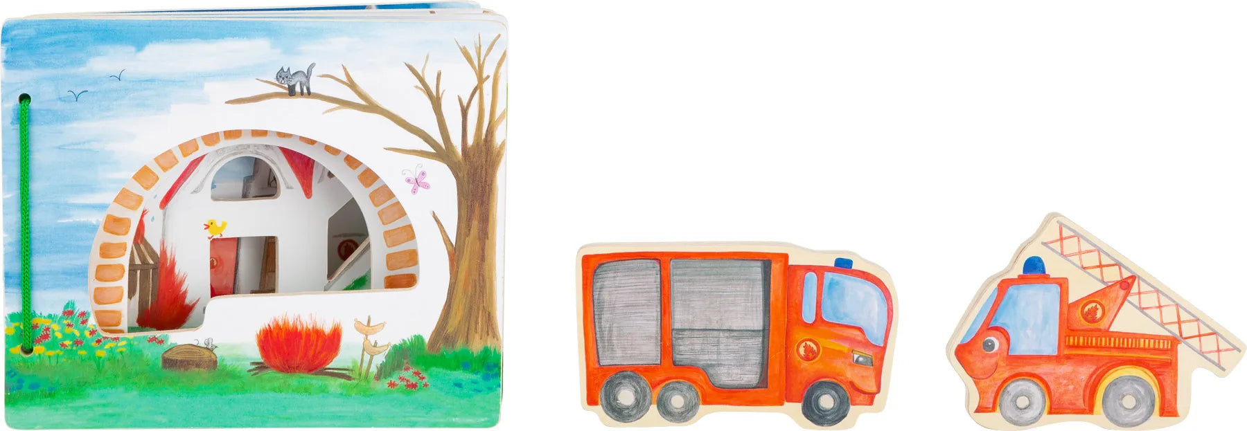 Billedbog I Træ – Brandstation – small foot