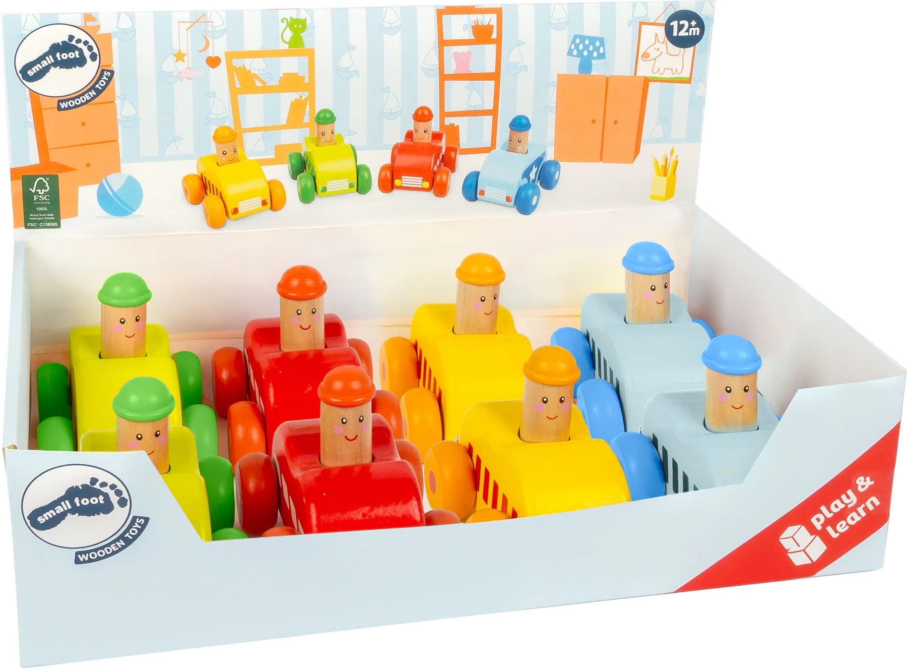 Small Foot Display Bil (8.Stk) – Leg - Øvrigt legetøj - Displays