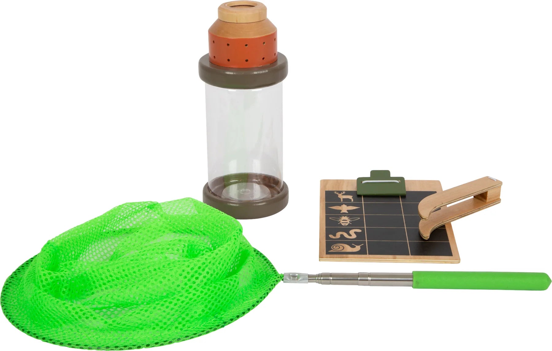 Naturforskersæt i træ 4 dele til børn inkl. net og lup – small foot