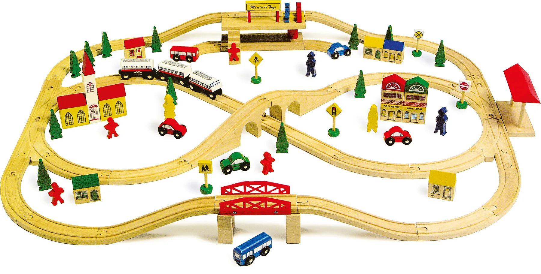 Togbanesæt Med Broer Træ – small foot