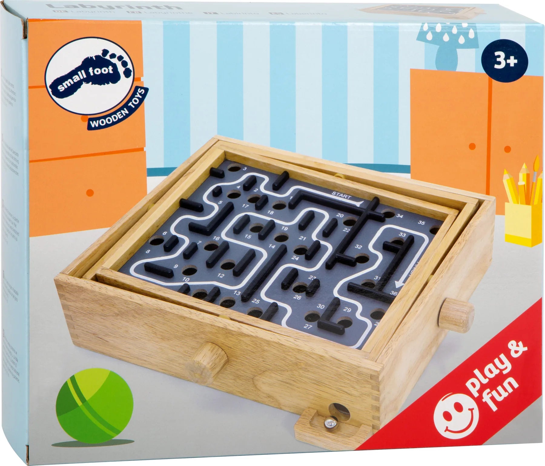 Labyrintspil i træ 30x25 cm – klassisk koncentrationsspil for børn fra 5 år | small foot