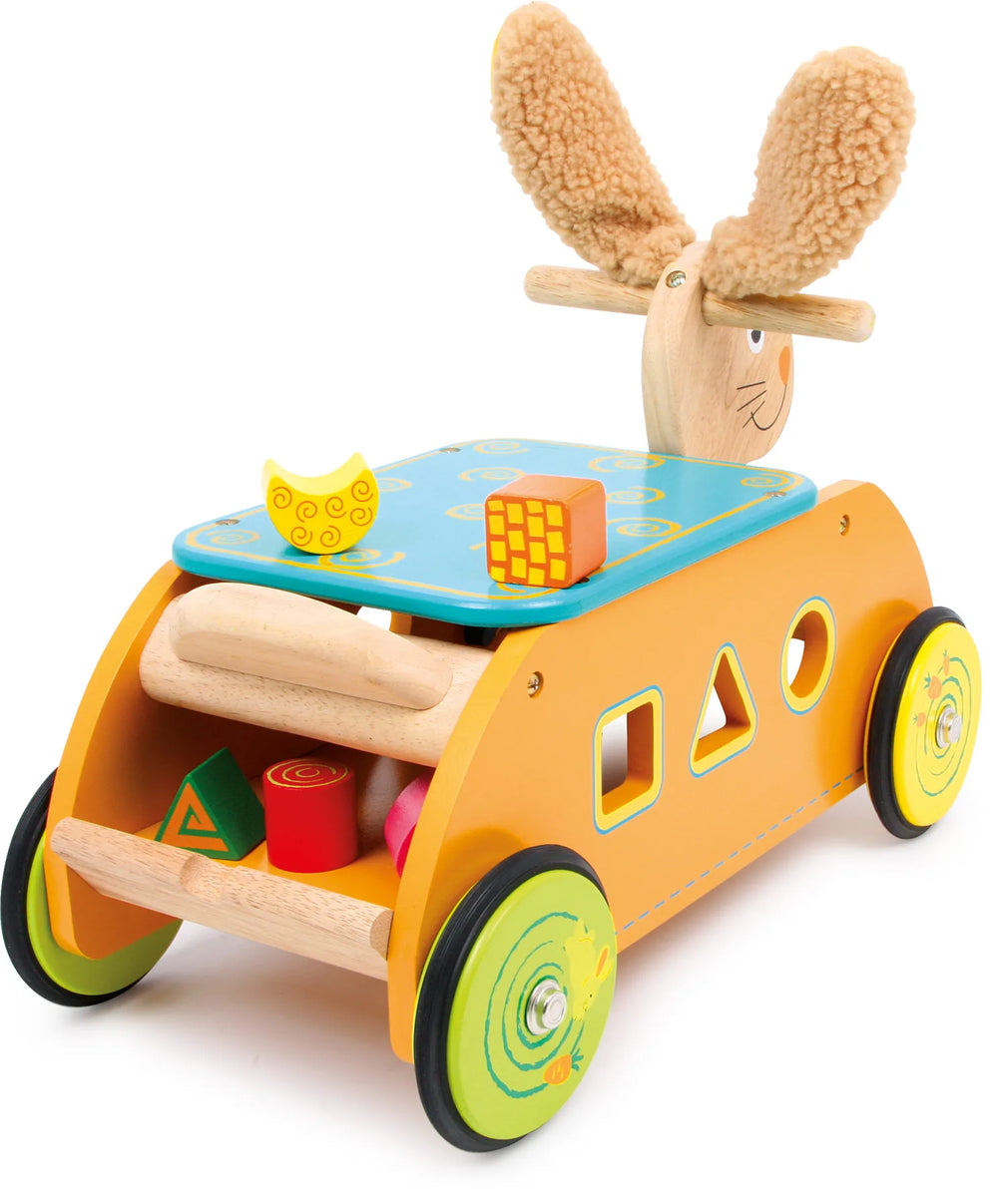 Gåkøretøj Med Puttekasse Træ – Kanin – small foot