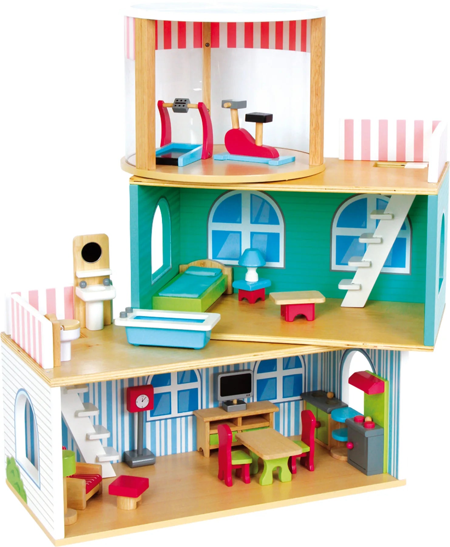 Dukkehus I Forskudte Plan Træ – small foot