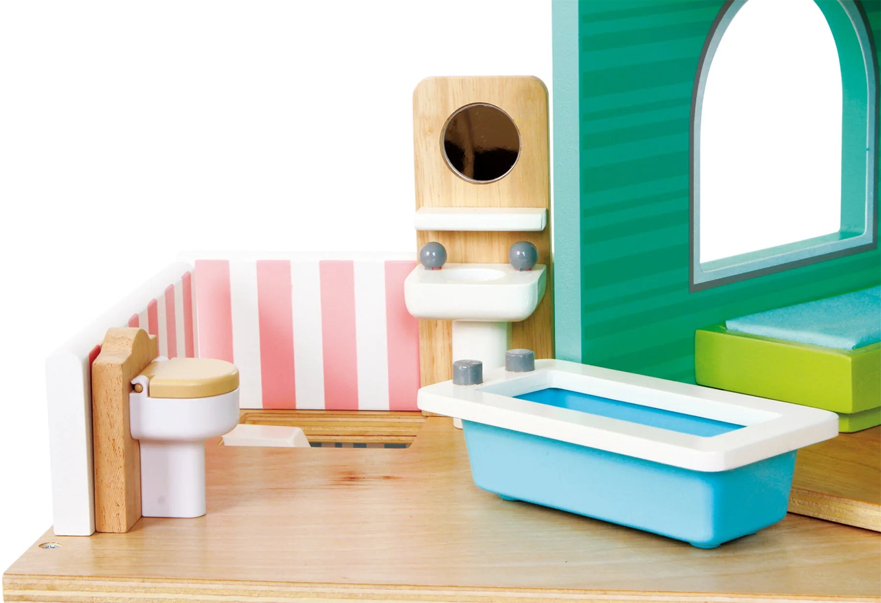 Dukkehus I Forskudte Plan Træ – small foot