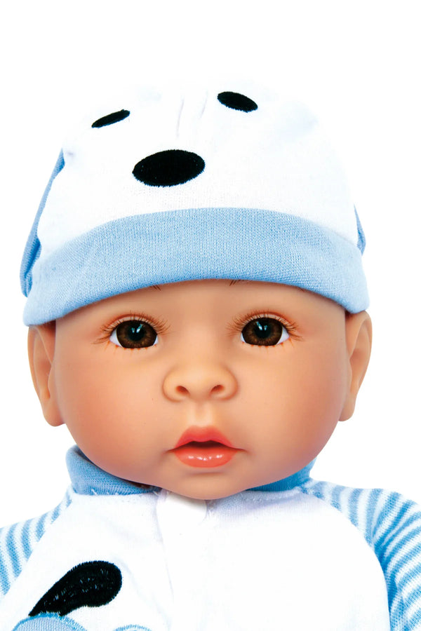 Babydukke Benno 43 cm med tøj, tæppe og sut – small foot