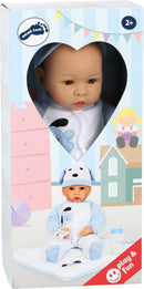 Babydukke Benno 43 cm med tøj, tæppe og sut – small foot