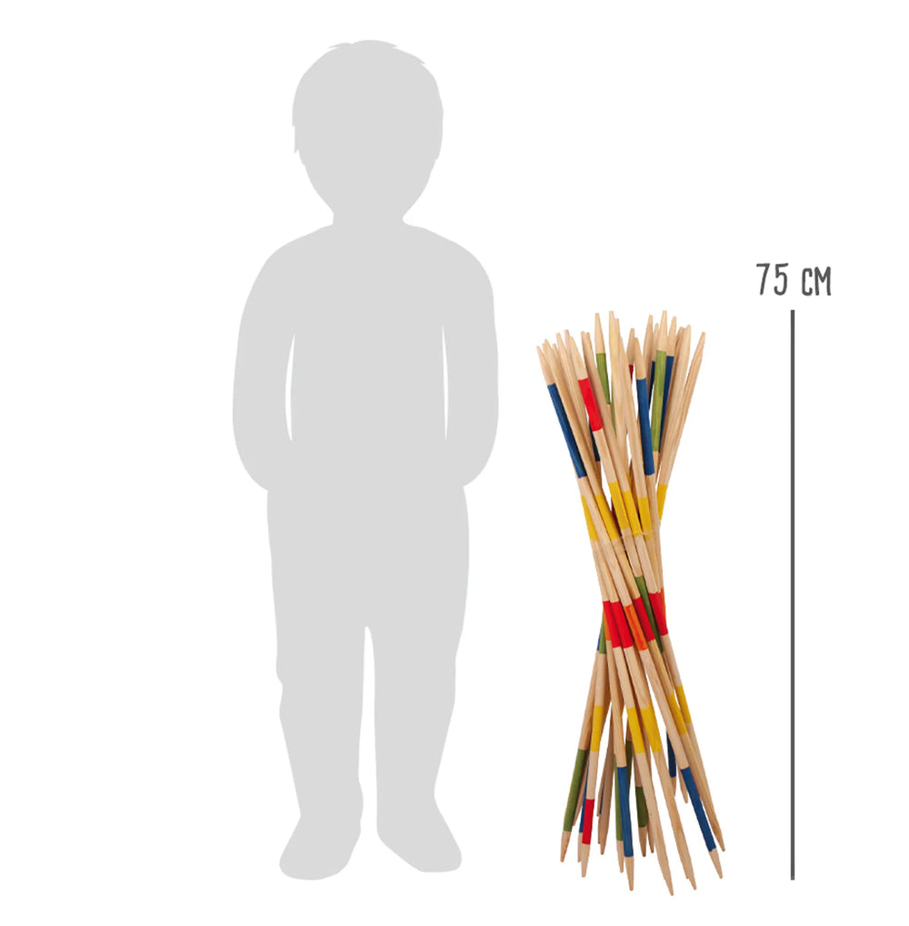 Mikado XXL udendørs træspil 75 cm, 24 dele – small foot