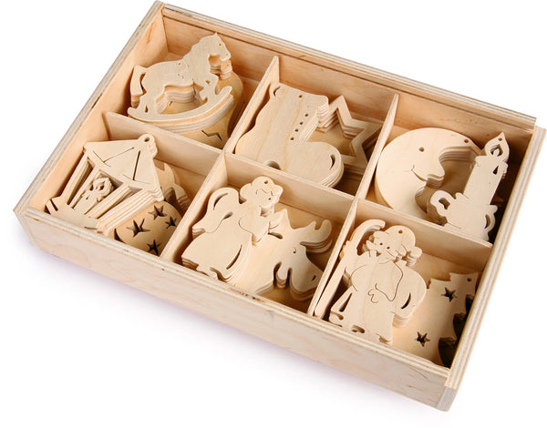 Legler Dekorationer I Træ (12 Stk.) – Vintertid – small foot