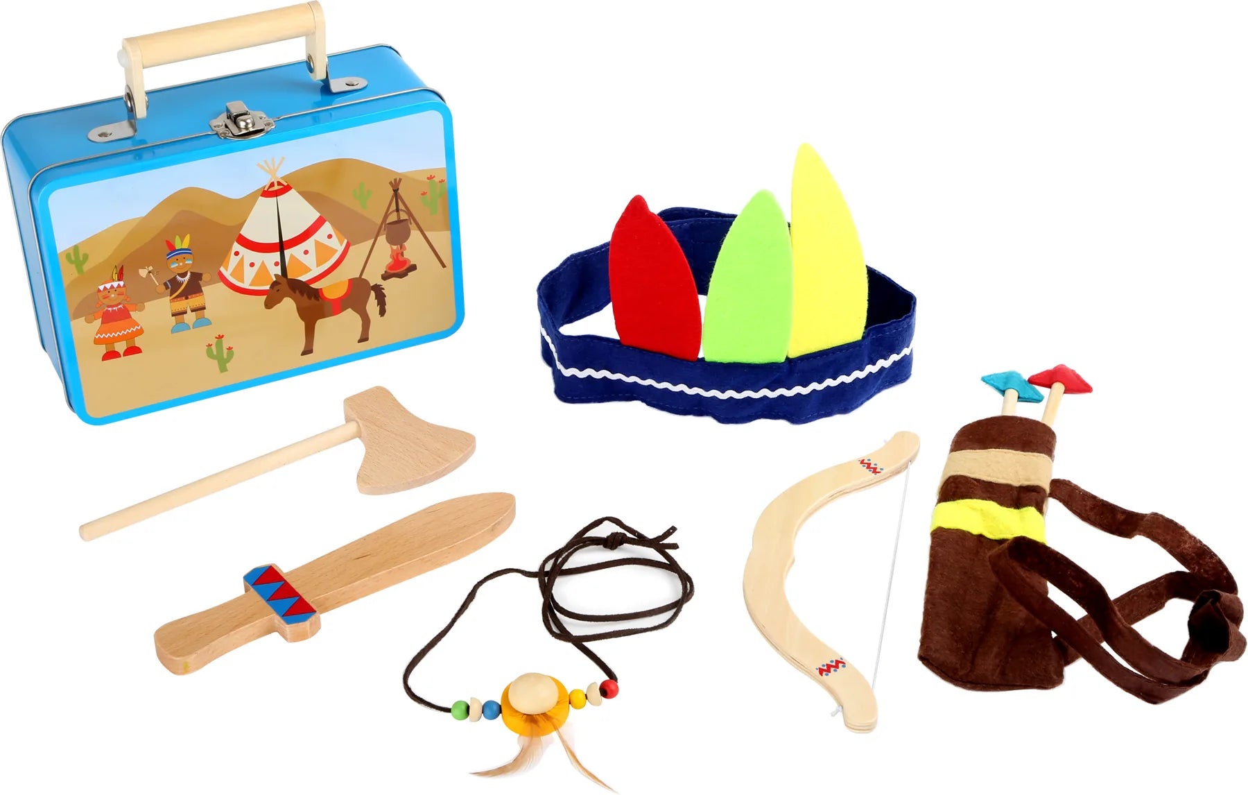Kuffert Træ – Indianer Sæt – small foot