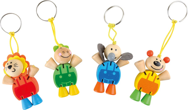 Display Nøgleringe (24 Stk) – Fleksible dyr – small foot