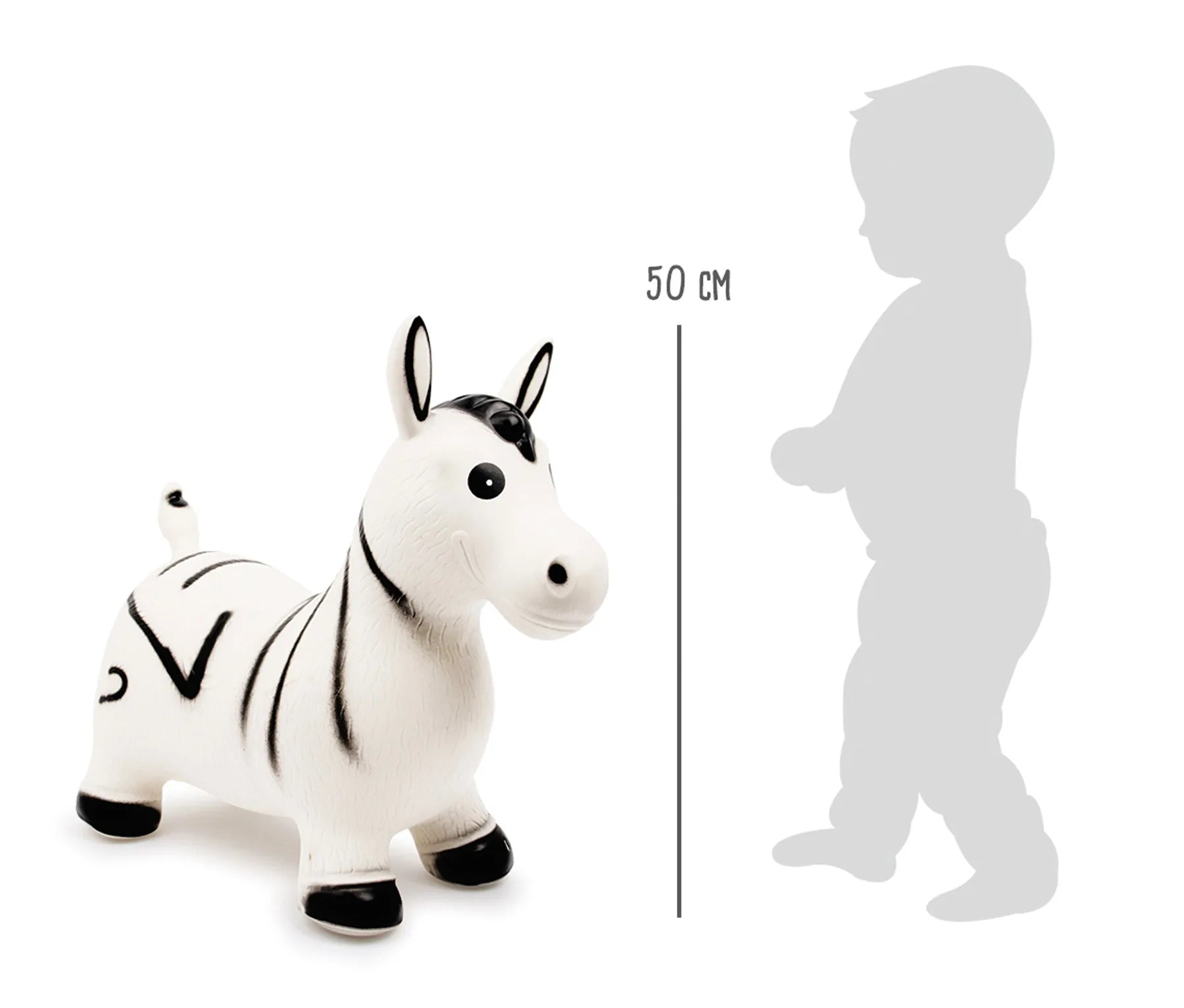 Hoppezebra til børn 24+måneder, siddehøjde 25 cm, max 50 kg — small foot
