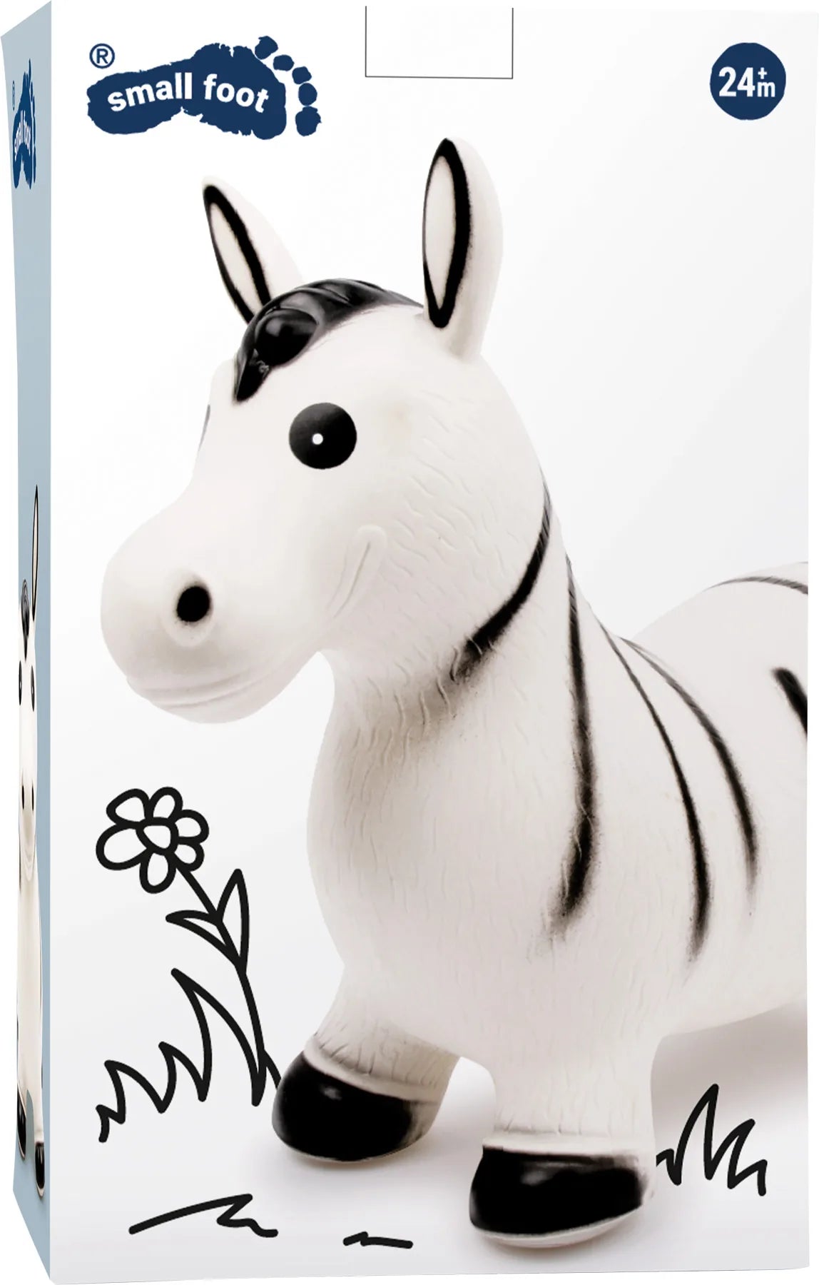 Hoppezebra til børn 24+måneder, siddehøjde 25 cm, max 50 kg — small foot