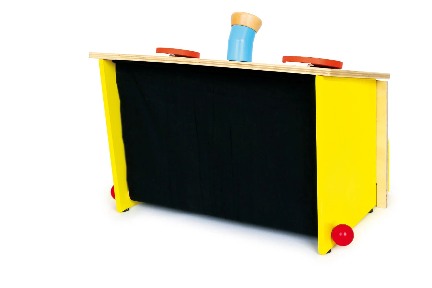 Sansekasse med huller til følesans og lyd, træ 40x25x31 cm – small foot