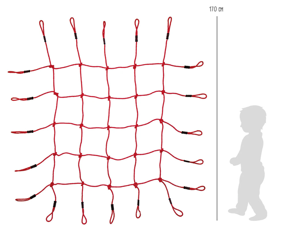 Klatrenet 170x170 cm, max 200 kg, til børn fra 3 år – small foot