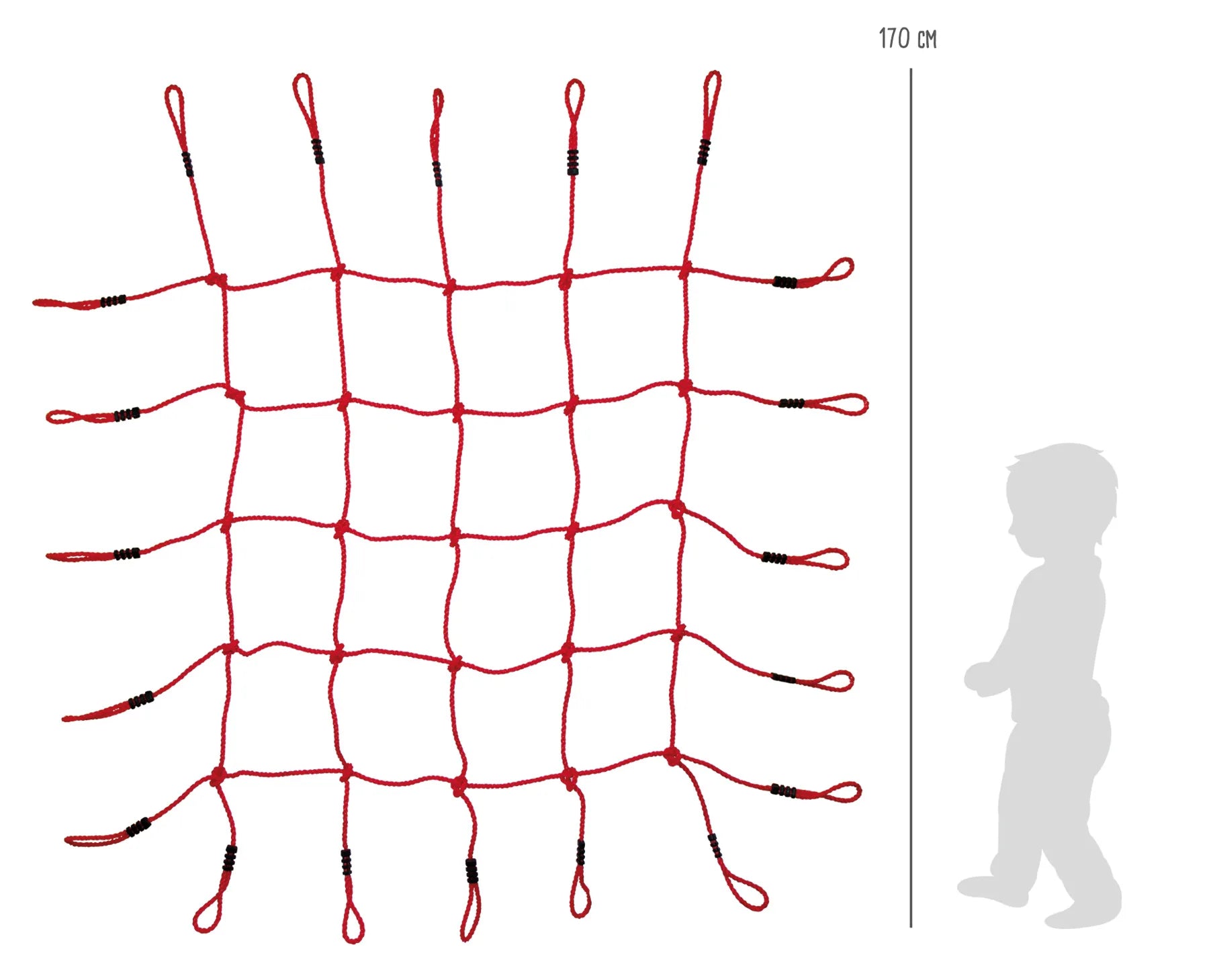 Klatrenet 170x170 cm, max 200 kg, til børn fra 3 år – small foot