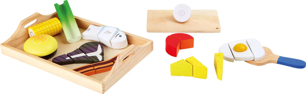 Skære Gourmet legetøjsmad i træ med velcro 28x19 cm – small foot