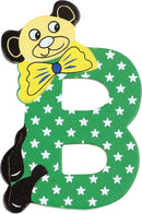 Bogstav B i træ med bjørn motiv – bogstav fra A-Z, 7 cm, træ | small foot
