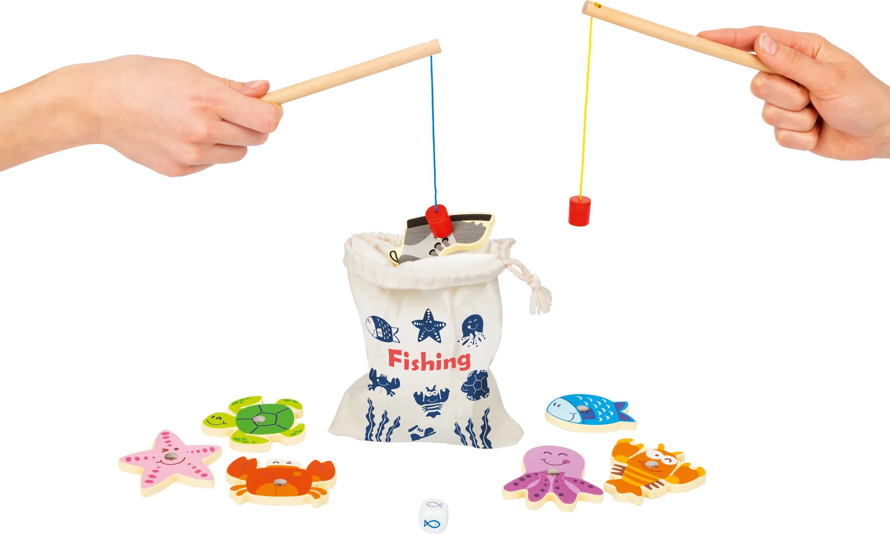 small foot Spil med Magnet til Rejsebrug, Fisk
