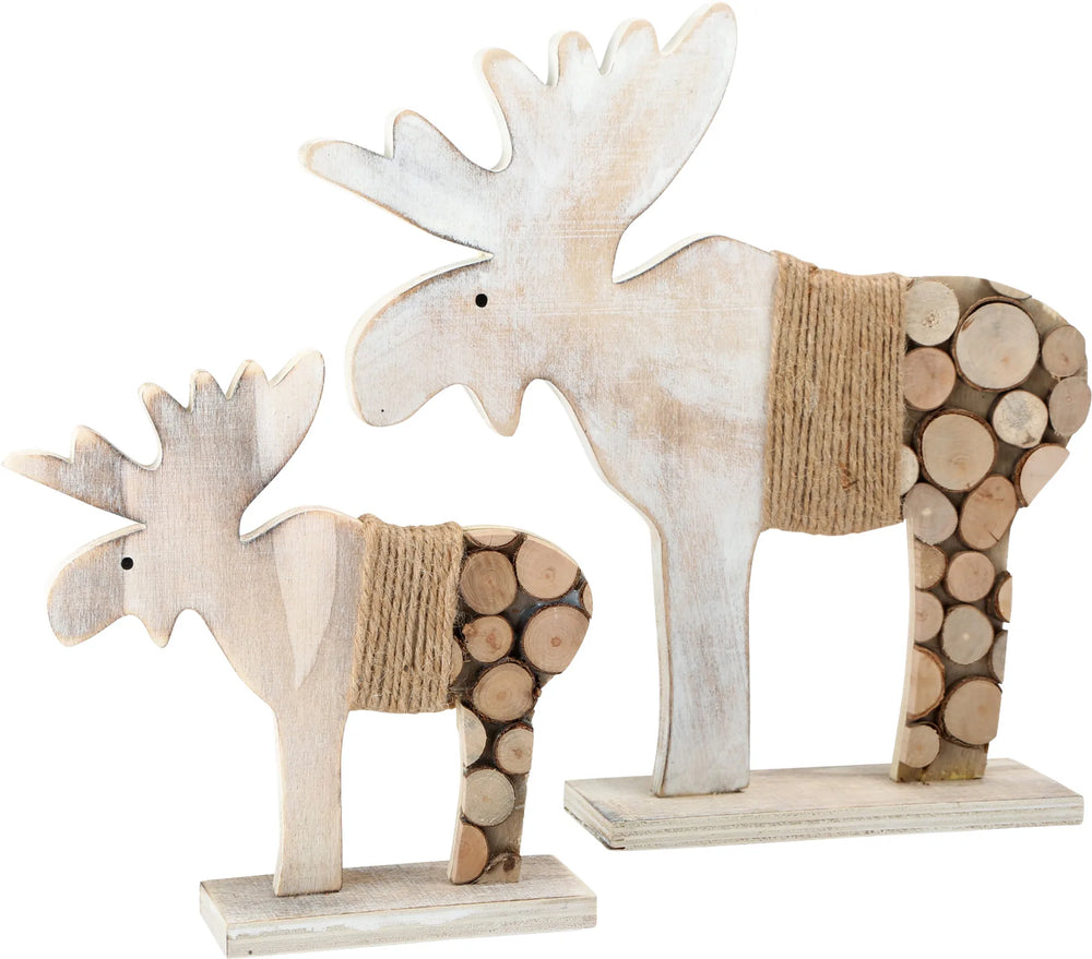 Small Foot Dekorations Elg (2 Stk.) – Shabby Chic – Interiør og Børnemøbler - Udsmykning og Højtider - Højtider og fest