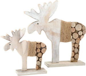 Small Foot Dekorations Elg (2 Stk.) – Shabby Chic – Interiør og Børnemøbler - Udsmykning og Højtider - Højtider og fest