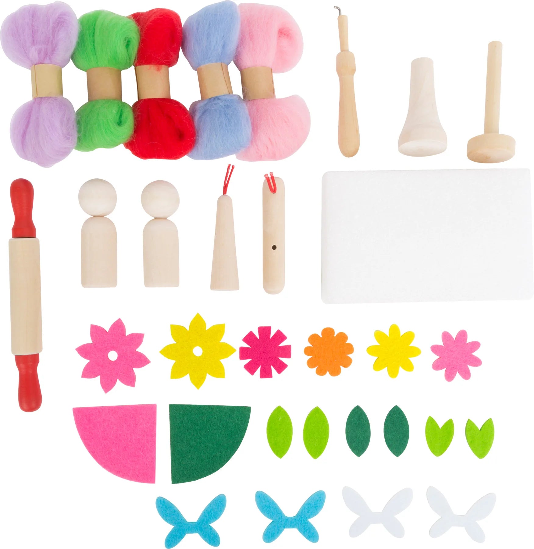 Small Foot Håndarbejde Træ – Sjov med Filt – Leg - Kreativitet - Perler og håndarbejde