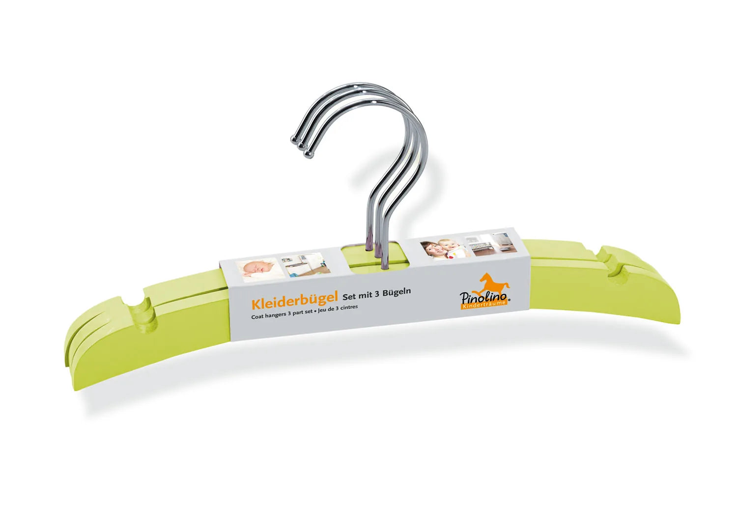 Pinolino Bøjle (3 Stk.) – Træ, Grøn lakeret – Interiør og Børnemøbler - Inde og udemøbler til børn - Reoler, hylder og knager