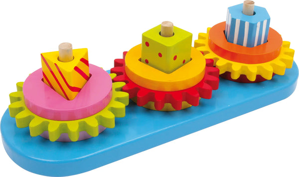 Small Foot Geometriske Klodser Træ – Gear – Leg - Baby - Aktivitetslegetøj