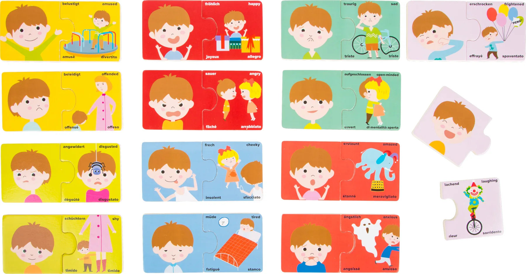 Small Foot Puslespil – Lær om Følelser – Leg - Børn - Puslespil og spil