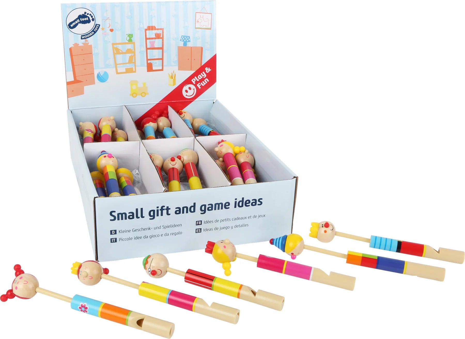 Small Foot Display Fløjte Klovne (24 Stk) – Leg - Øvrigt legetøj - Displays