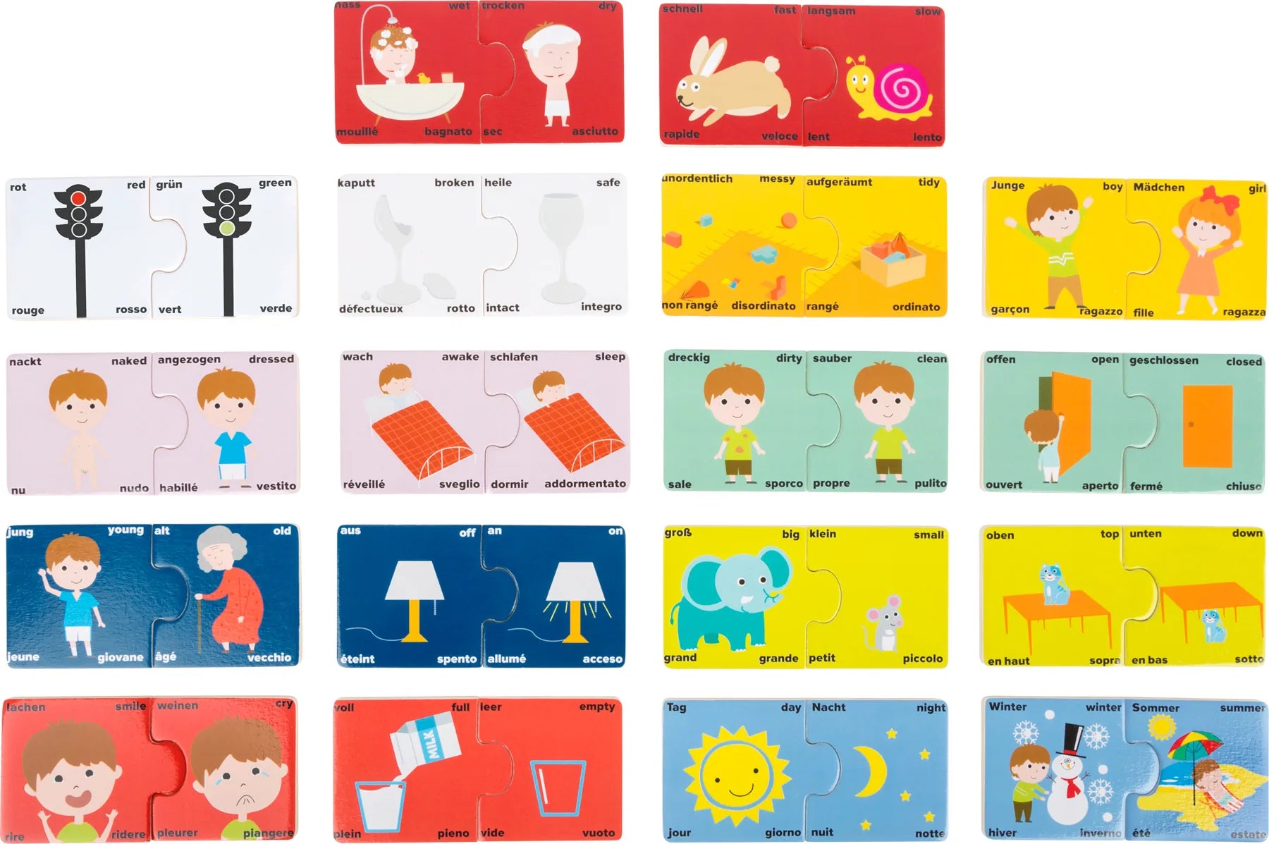 Small Foot Puslespil – Lær om Modsætninger – Leg - Børn - Puslespil og spil