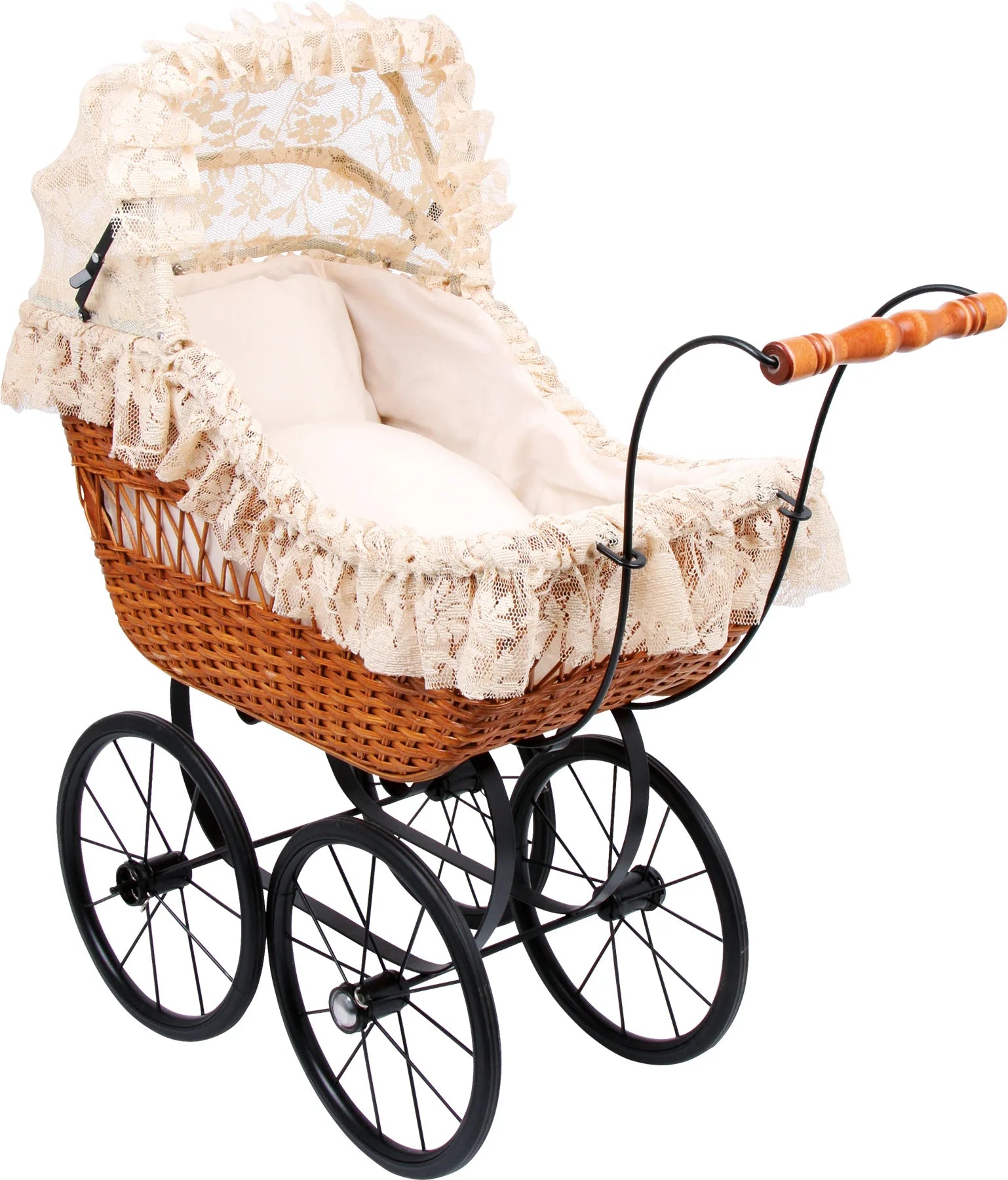 Small Foot Dukkevogn I Rattan Træ – Cornelia – Leg - Børn - Bamser, dukker og udstyr