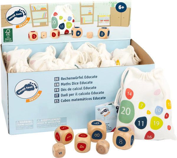 small foot Display Terningespil Matematik (10 stk), Educate