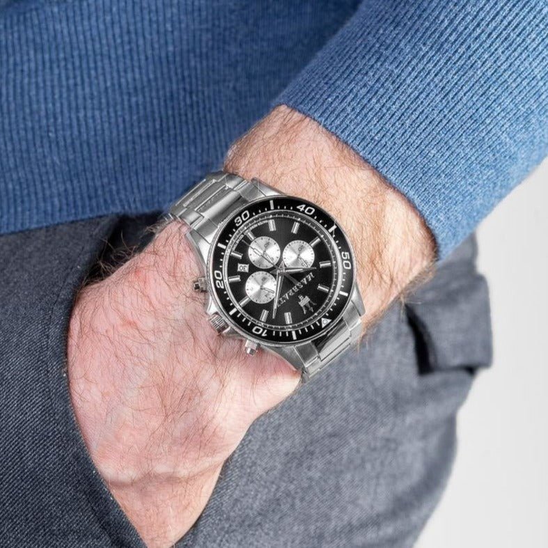 Maserati R8873640004 Sfida Chrono sølv herreur