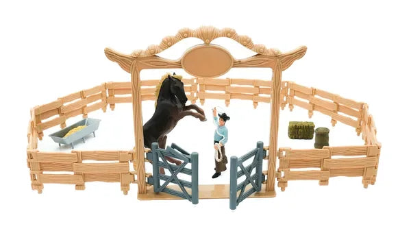 Western Ranch Dyreindhegning Med Cowboy (14 Dele) – Land liv – Mojo