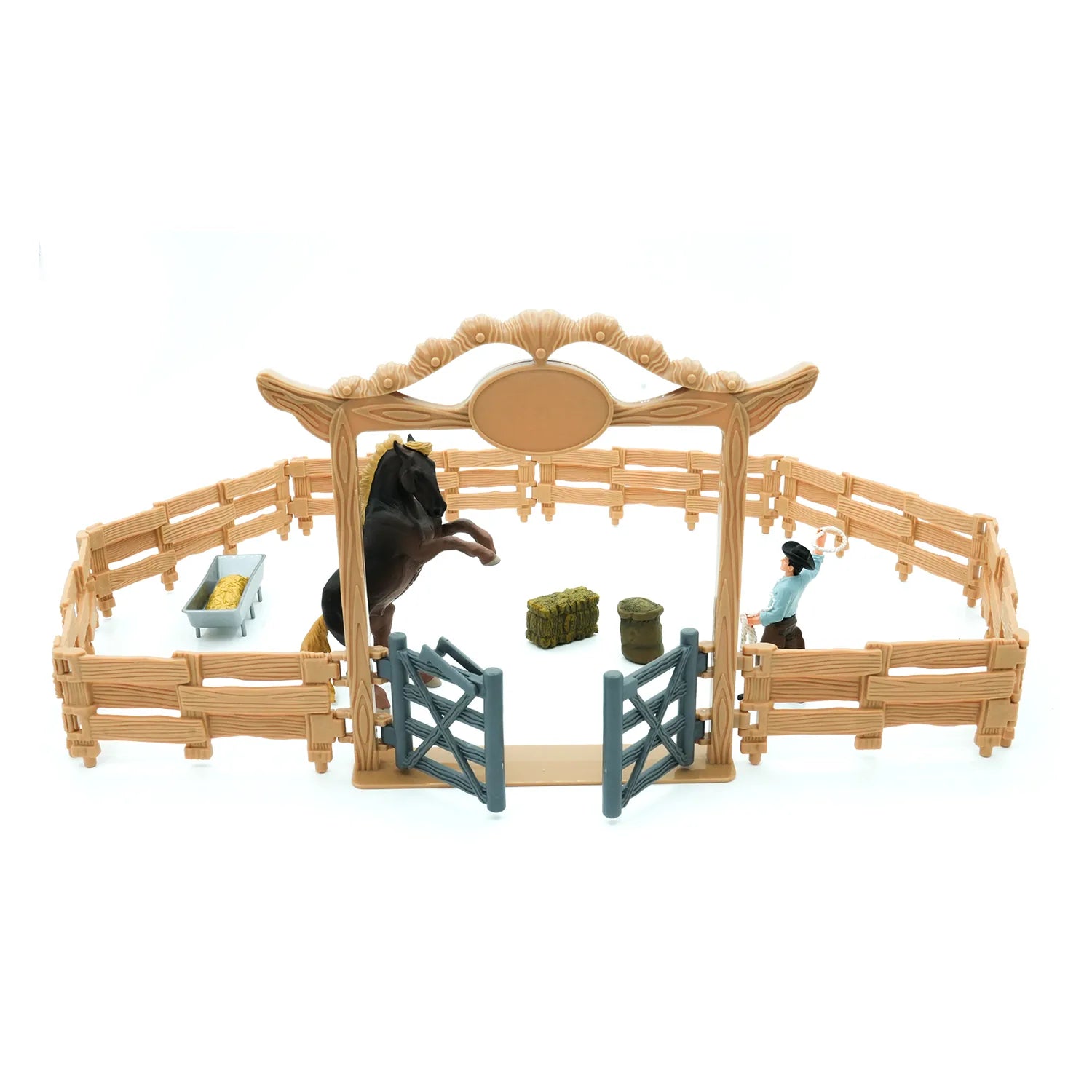 Western Ranch Dyreindhegning Med Cowboy (14 Dele) – Land liv – Mojo