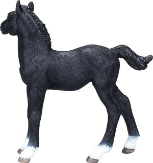 Hanoverian føl, sort – realistisk legetøjshest, 7,5 cm – Mojo