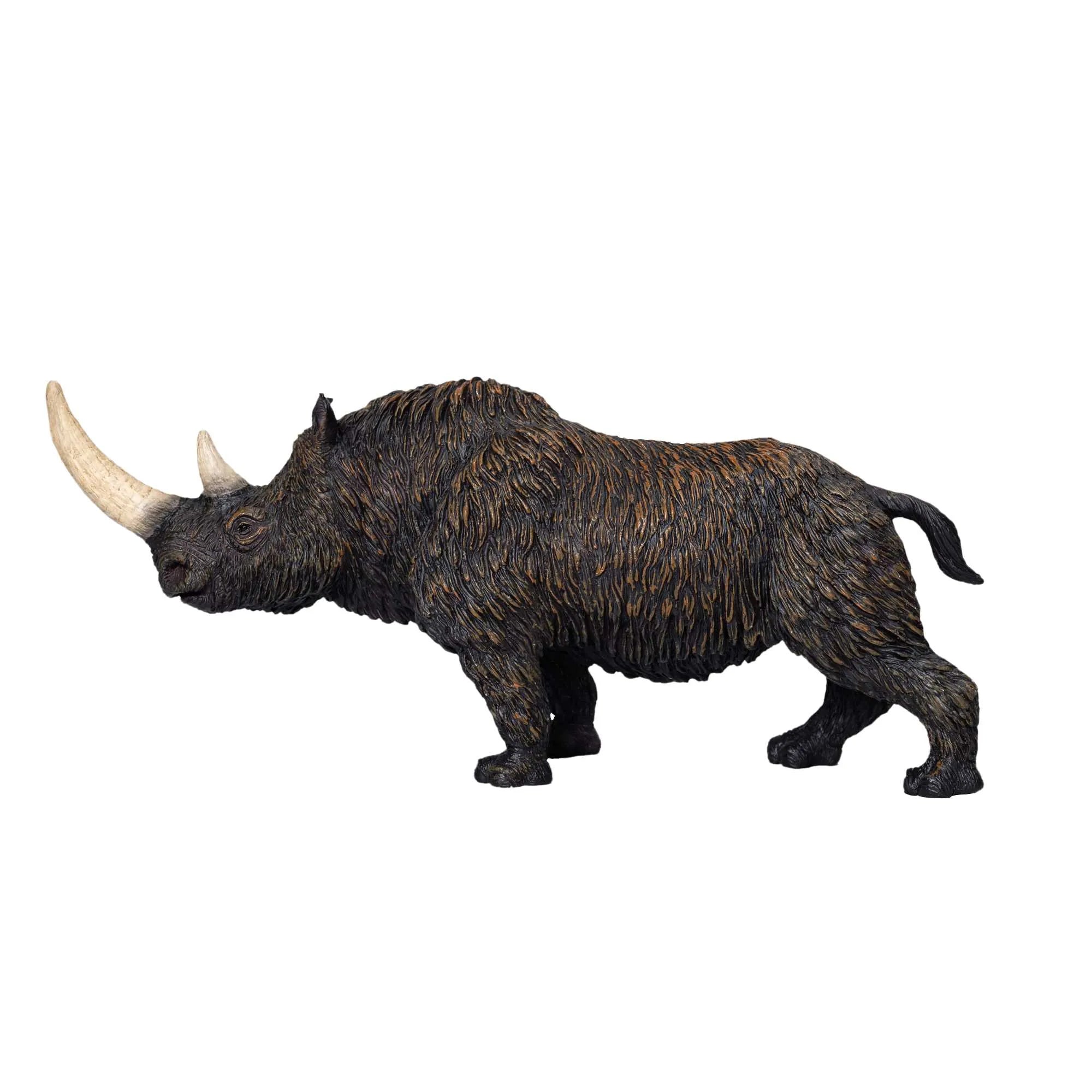 Uldhåret næsehorn legetøjsfigur 18,5 cm realistisk plast – Mojo