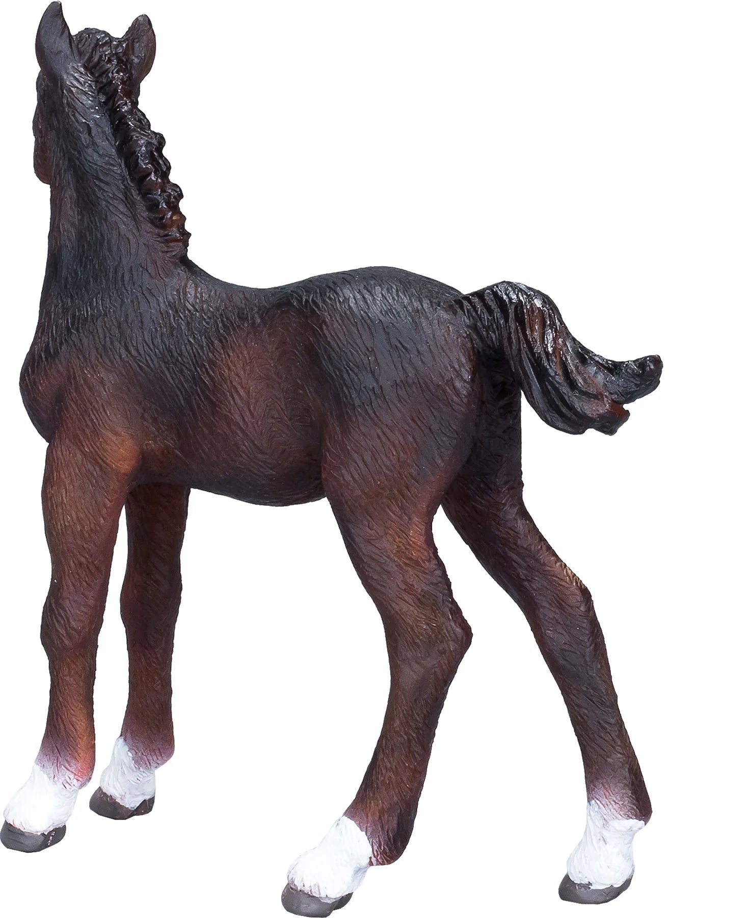 Hanoverian føl brun, plastik hestefigur 7,5 cm – Mojo