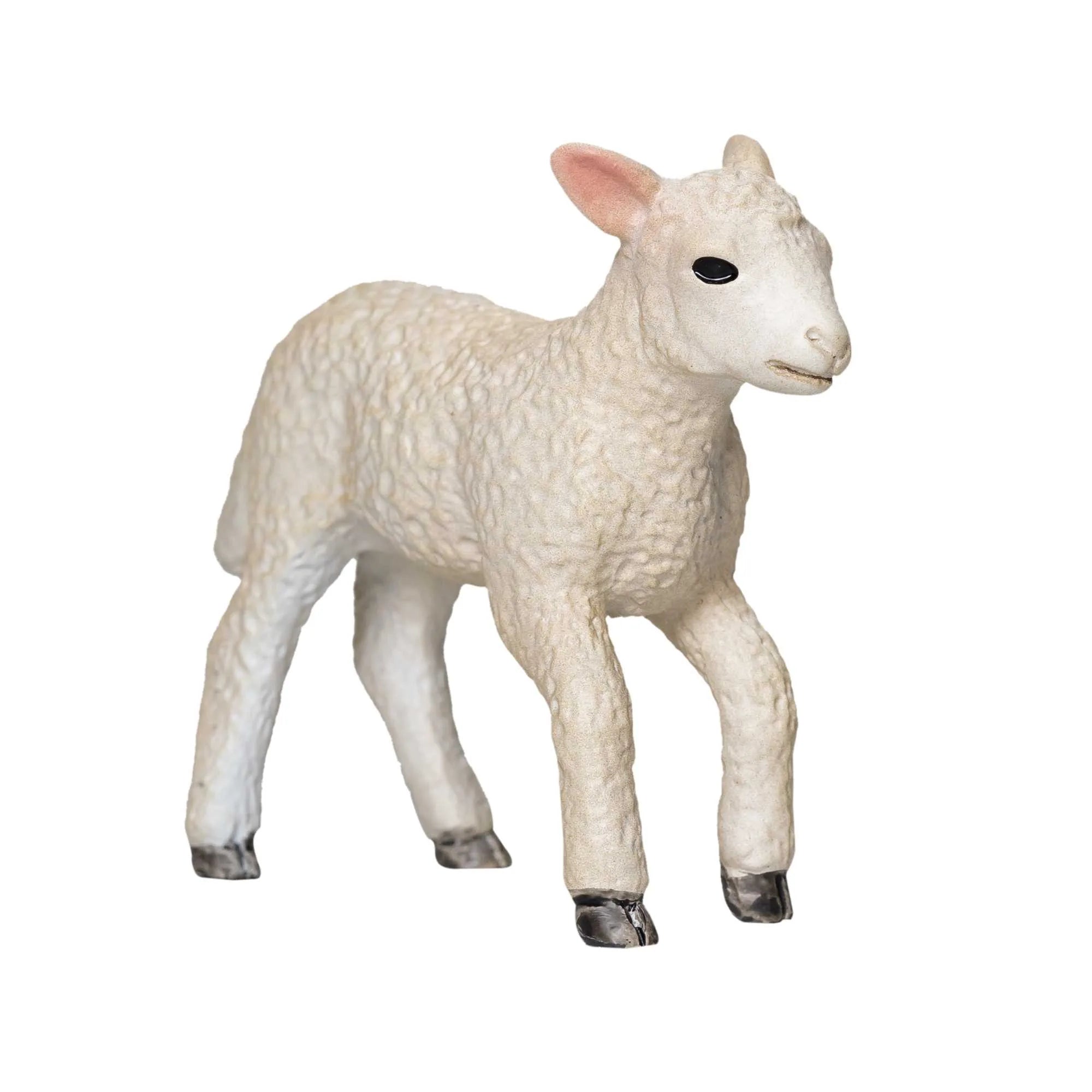 Løbende Romney-lam legetøjsdyr til bondegårdsspil, plast 6,3 cm – Mojo