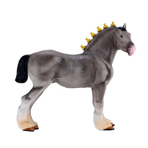 Gråskimmel Shire hest model figur 13 cm – Mojo