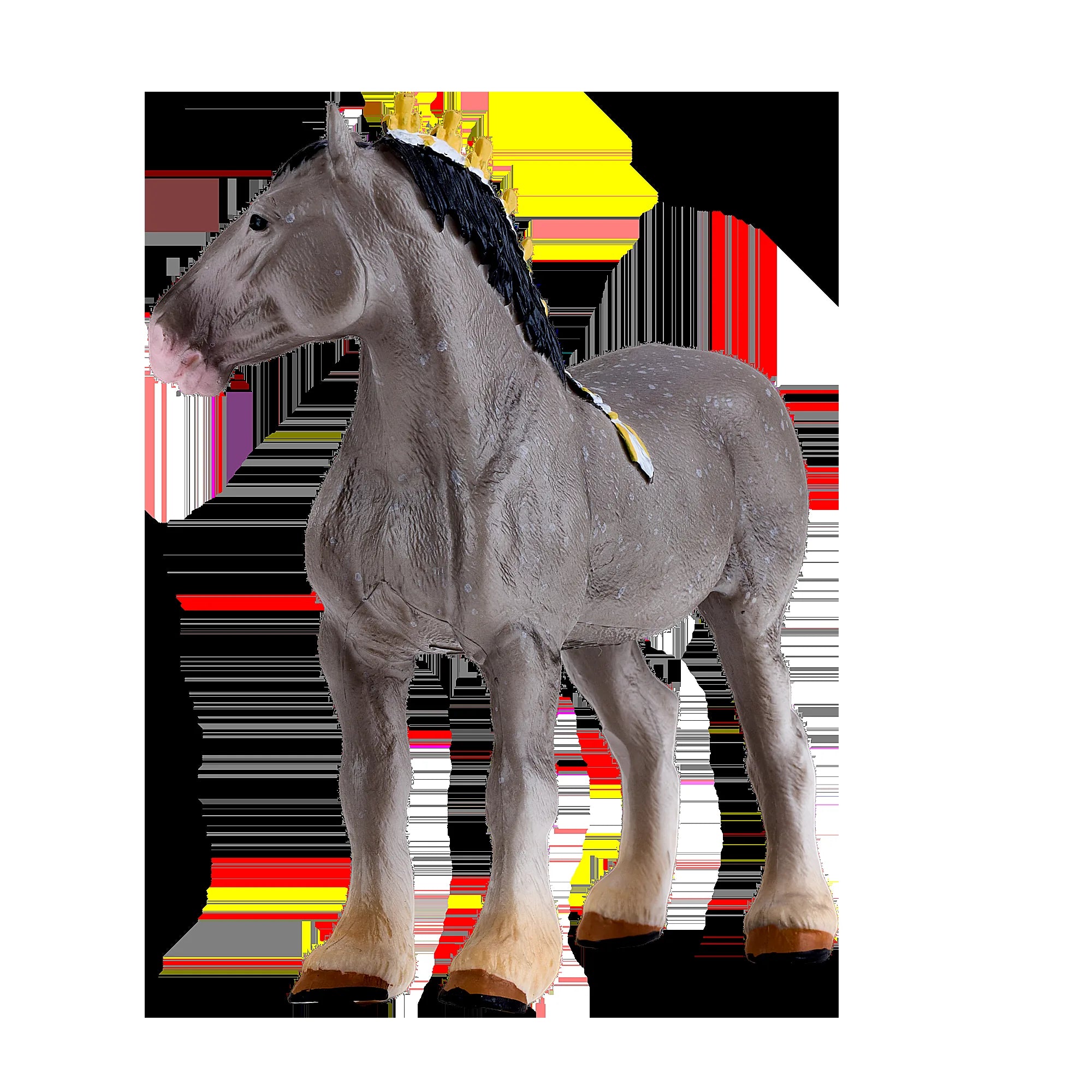 Gråskimmel Shire hest model figur 13 cm – Mojo