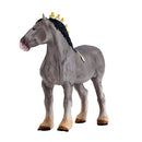 Gråskimmel Shire hest model figur 13 cm – Mojo