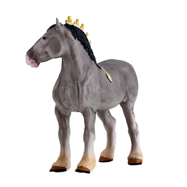 Gråskimmel Shire hest model figur 13 cm – Mojo