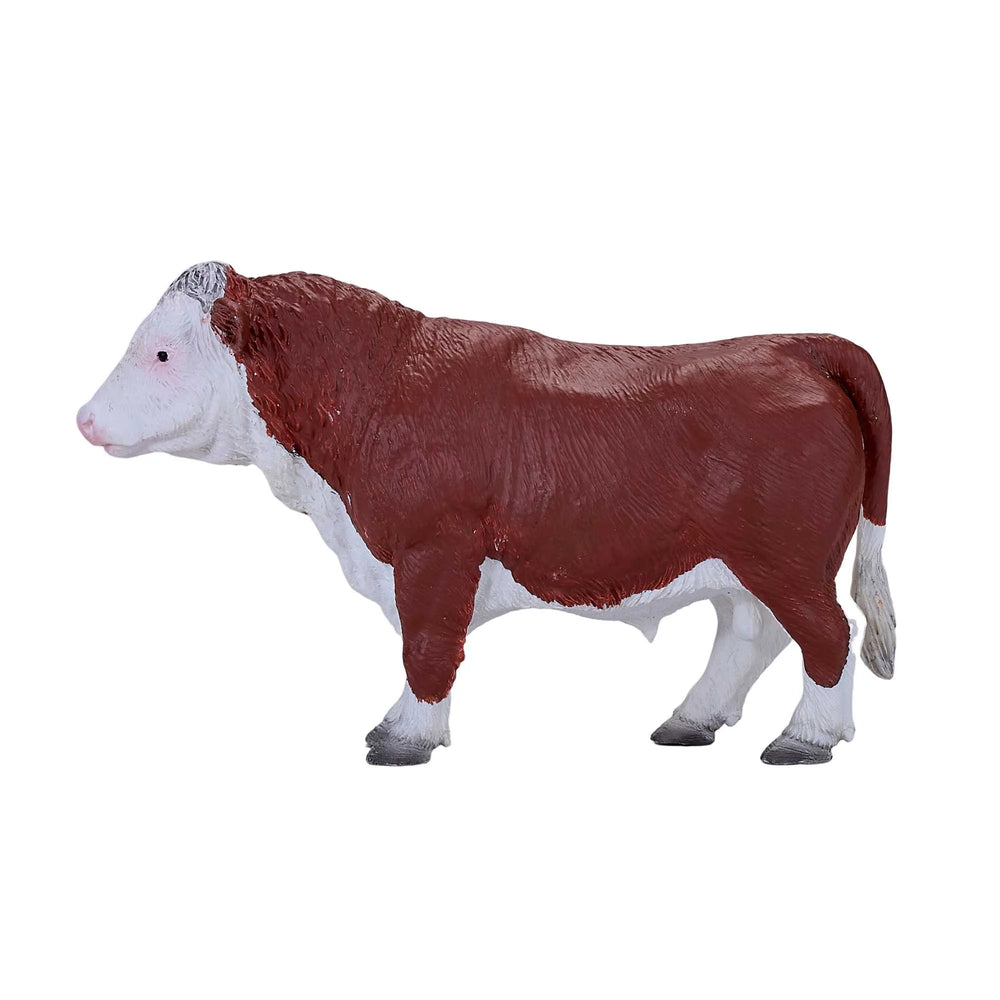 Hereford Tyr Legetøjsfigur 13,2x4,4x7,7 cm, ftalatfri & EN71/ASTM-certificeret – Mojo